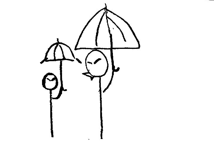 傘の露先の危険１